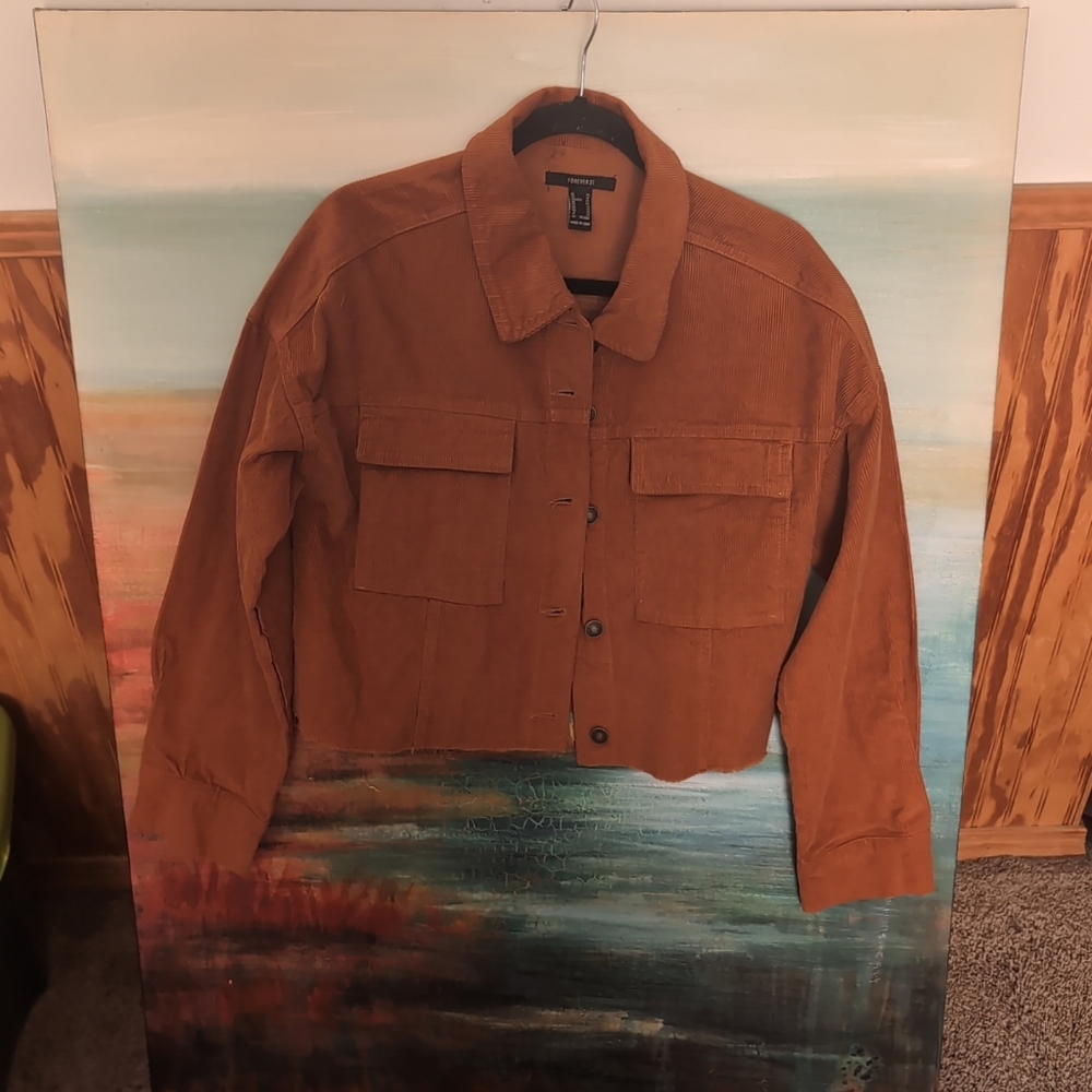 Forever 21 Women's Brown Corduroy Jacket XS New
